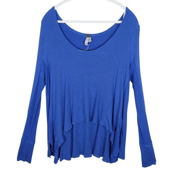 WE THE FREE PEOPLE Malibu Thermal Drippy Top Thumbholes Size S Boho Festival - Picture 1 of 5